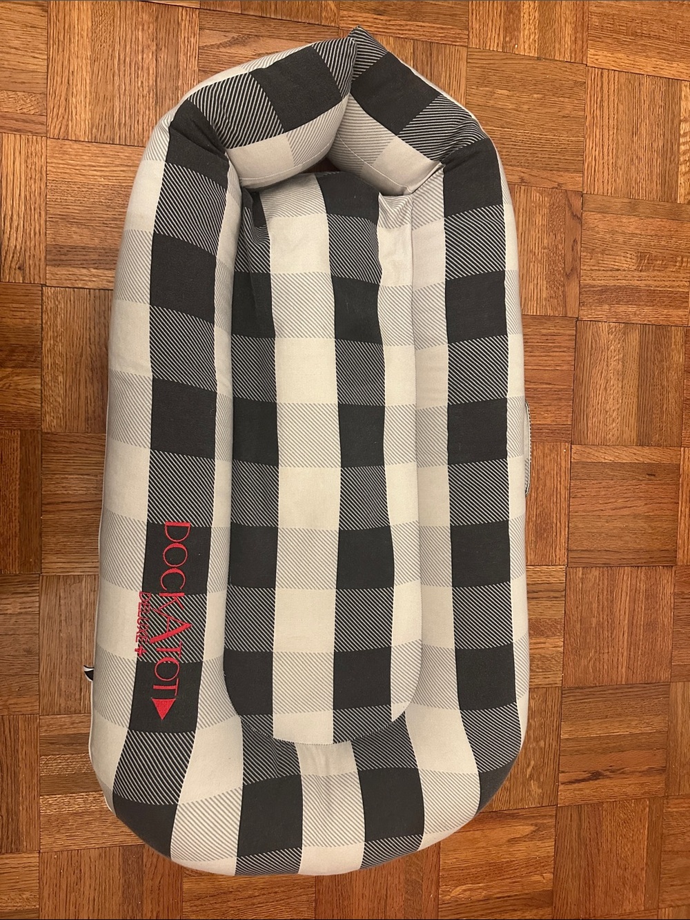 DockATot Neutral Gray Plaid Baby Lounger